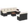Set de sofás de jardín 10 pzas cojines ratán sintético negro de , Conjuntos de jardín - Ref: Foro24-3226378, Precio: 475,48 €...