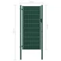 Green PVC and steel fence gate 100x204 cm by vidaXL, garden gates - Ref: Foro24-145231, Price: 238,65 €, Discount: %