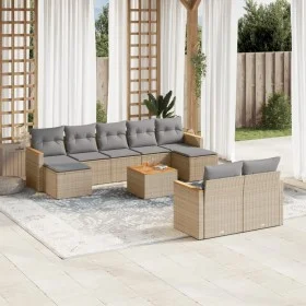 Juego de sofás jardín con cojines beige 10 pzas ratán sintético de , Conjuntos de jardín - Ref: Foro24-3226409, Precio: 564,7...
