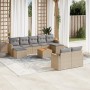 Juego de sofás jardín con cojines beige 10 pzas ratán sintético de , Conjuntos de jardín - Ref: Foro24-3226409, Precio: 560,9...