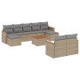 Juego de sofás jardín con cojines beige 10 pzas ratán sintético de , Conjuntos de jardín - Ref: Foro24-3226409, Precio: 560,9...