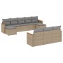 Juego de sofás jardín con cojines beige 10 pzas ratán sintético de , Conjuntos de jardín - Ref: Foro24-3226416, Precio: 561,2...