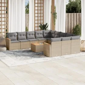 Garden sofa set with beige cushions mix 12 pieces PE rattan by , Garden sets - Ref: Foro24-3226437, Price: 704,80 €, Discount: %