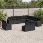 Set de sofás de jardín y cojines 13 pzas ratán sintético negro de , Conjuntos de jardín - Ref: Foro24-3226482, Precio: 839,46...