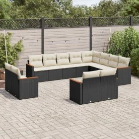 Garden sofa set 12 pieces with black synthetic rattan cushions by , Garden sets - Ref: Foro24-3226511, Price: 778,97 €, Disco...