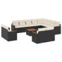 Set de sofás de jardín y cojines 13 pzas ratán sintético negro de , Conjuntos de jardín - Ref: Foro24-3226518, Precio: 773,83...