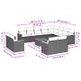 Set de sofás de jardín y cojines 13 pzas ratán sintético negro de , Conjuntos de jardín - Ref: Foro24-3226518, Precio: 773,83...