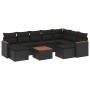 Set de sofás de jardín 10 pzas cojines ratán sintético negro de , Conjuntos de jardín - Ref: Foro24-3226545, Precio: 571,25 €...