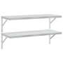 Estantes de pared 2 uds acero inoxidable plateado 100x40 cm en Estanterías | Comprar online en Foru.es