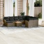 Set de sofás de jardín 11 pzas y cojines ratán sintético gris de , Conjuntos de jardín - Ref: Foro24-3226564, Precio: 600,79 ...