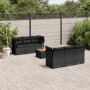 Set de comedor de jardín 7 pzas y cojines ratán sintético negro de , Conjuntos de jardín - Ref: Foro24-3255817, Precio: 480,1...