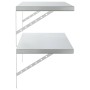 Estantes de pared 2 uds acero inoxidable plateado 100x40 cm en Estanterías | Comprar online en Foru.es