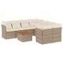 Set de sofás de jardín 9 pzas con cojines ratán sintético beige de , Conjuntos de jardín - Ref: Foro24-3255862, Precio: 615,6...