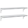 Estantes de pared 2 uds acero inoxidable plateado 100x30 cm en Estanterías | Comprar online en Foru.es