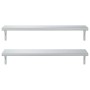Estantes de pared 2 uds acero inoxidable plateado 100x30 cm en Estanterías | Comprar online en Foru.es
