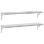 Estantes de pared 2 uds acero inoxidable plateado 100x23,5 cm en Estanterías | Comprar online en Foru.es