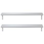 Estantes de pared 2 uds acero inoxidable plateado 100x23,5 cm en Estanterías | Comprar online en Foru.es