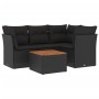 Set de muebles de jardín 5 pzas y cojines ratán sintético negro de , Conjuntos de jardín - Ref: Foro24-3255950, Precio: 352,3...