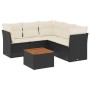 Set de sofás de jardín 6 piezas y cojines ratán sintético negro de , Conjuntos de jardín - Ref: Foro24-3255965, Precio: 361,7...