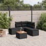 Set de sofás de jardín 6 piezas y cojines ratán sintético negro de , Conjuntos de jardín - Ref: Foro24-3255999, Precio: 334,1...
