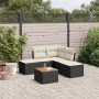 Set de sofás de jardín 6 piezas y cojines ratán sintético negro de , Conjuntos de jardín - Ref: Foro24-3256000, Precio: 308,3...