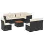 Set de sofás de jardín 8 piezas y cojines ratán sintético negro de , Conjuntos de jardín - Ref: Foro24-3256014, Precio: 507,8...