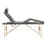 Camilla de masaje 4 zonas estructura madera antracita 186x68 cm de vidaXL, Mesas de masaje - Ref: Foro24-110173, Precio: 180,...
