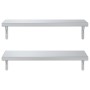 Estantes de pared 2 uds acero inoxidable plateado 75x30 cm en Estanterías | Comprar online en Foru.es