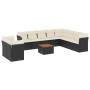 Set de sofás de jardín 11 pzas y cojines ratán sintético negro de , Conjuntos de jardín - Ref: Foro24-3256049, Precio: 655,32...