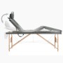 Camilla de masaje 4 zonas estructura madera antracita 186x68 cm de vidaXL, Mesas de masaje - Ref: Foro24-110173, Precio: 180,...