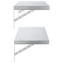 Estantes de pared 2 uds acero inoxidable plateado 75x30 cm en Estanterías | Comprar online en Foru.es