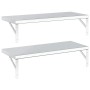 Estantes de pared 2 uds acero inoxidable plateado 75x30 cm en Estanterías | Comprar online en Foru.es