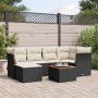 Set de comedor de jardín 7 pzas y cojines ratán sintético negro de , Conjuntos de jardín - Ref: Foro24-3256077, Precio: 412,3...