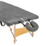 Camilla de masaje 4 zonas estructura madera antracita 186x68 cm de vidaXL, Mesas de masaje - Ref: Foro24-110173, Precio: 180,...