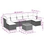 Set de sofás de jardín 8 piezas y cojines ratán sintético negro de , Conjuntos de jardín - Ref: Foro24-3256105, Precio: 428,5...