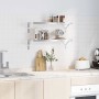 Estantes de pared 2 uds acero inoxidable plateado 75x23,5 cm en Estanterías | Comprar online en Foru.es