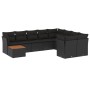 Set de sofás de jardín 10 pzas cojines ratán sintético negro de , Conjuntos de jardín - Ref: Foro24-3256153, Precio: 647,07 €...