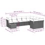Set de sofás de jardín 10 pzas cojines ratán sintético negro de , Conjuntos de jardín - Ref: Foro24-3256153, Precio: 647,07 €...