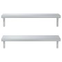 Estantes de pared 2 uds acero inoxidable plateado 75x23,5 cm en Estanterías | Comprar online en Foru.es