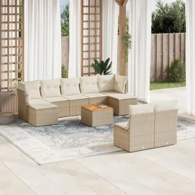 Juego de sofás jardín con cojines beige 10 pzas ratán sintético de , Conjuntos de jardín - Ref: Foro24-3256191, Precio: 616,2...