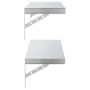 Estantes de pared 2 uds acero inoxidable plateado 75x23,5 cm en Estanterías | Comprar online en Foru.es