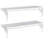 Estantes de pared 2 uds acero inoxidable plateado 75x23,5 cm en Estanterías | Comprar online en Foru.es