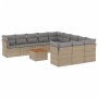 Juego de sofás jardín con cojines beige mezcla 12 pzas ratán PE de , Conjuntos de jardín - Ref: Foro24-3256241, Precio: 790,2...