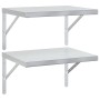 Estantes de pared 2 uds acero inoxidable plateado 50x40 cm en Estanterías | Comprar online en Foru.es