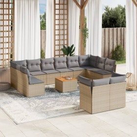 Juego de sofás jardín con cojines beige mezcla 13 pzas ratán PE de , Conjuntos de jardín - Ref: Foro24-3256248, Precio: 870,2...