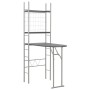 Juego de comedor plegable con estante 3 pzas MDF y acero negro de vidaXL, muebles para cocinas y comedores - Ref: Foro24-2844...