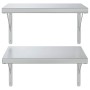 Estantes de pared 2 uds acero inoxidable plateado 50x40 cm en Estanterías | Comprar online en Foru.es