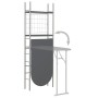 Juego de comedor plegable con estante 3 pzas MDF y acero negro de vidaXL, muebles para cocinas y comedores - Ref: Foro24-2844...