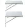 Estantes de pared 2 uds acero inoxidable plateado 50x40 cm en Estanterías | Comprar online en Foru.es