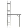 Juego de comedor plegable con estante 3 pzas MDF y acero negro de vidaXL, muebles para cocinas y comedores - Ref: Foro24-2844...